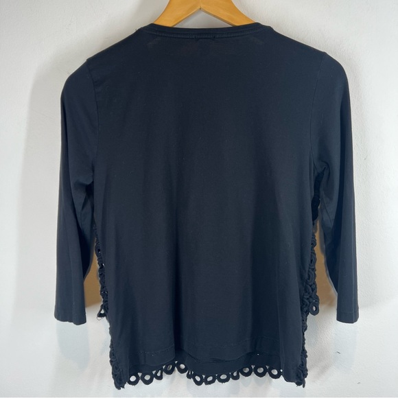 J. Crew Black Circle Eyelet Shirt - Picture 5 of 6